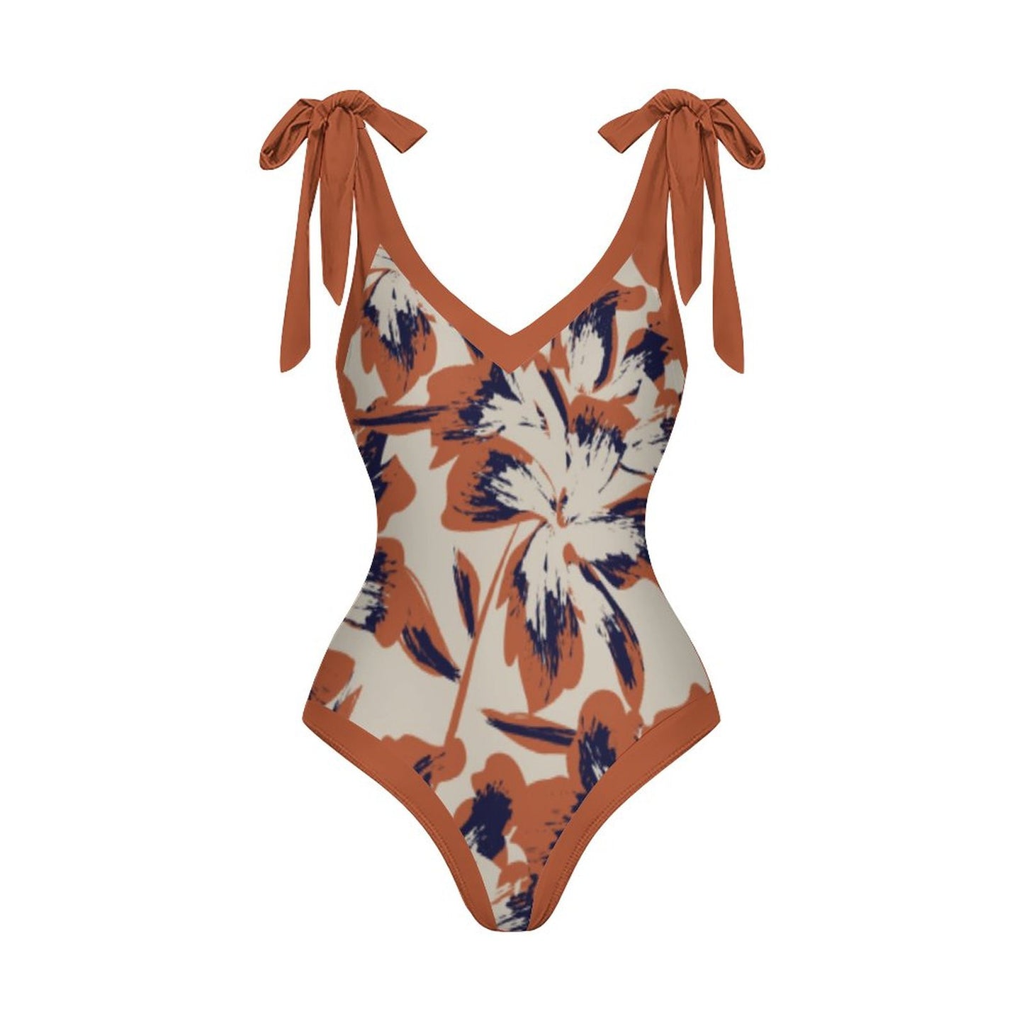 Casual Printed One-Piece Swimsuit And Cover Up 2305102449