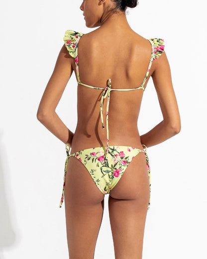 Fashion Floral Print Beach Bikini and Cover Up