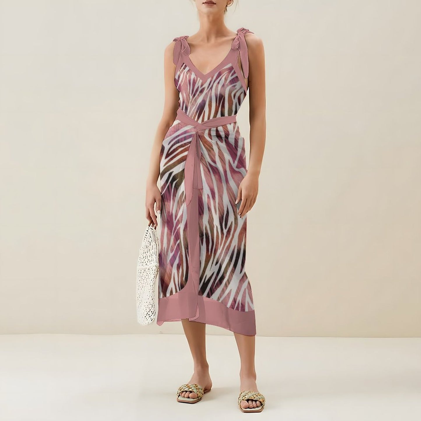 Casual Printed One-Piece Swimsuit And Cover Up 2305102669