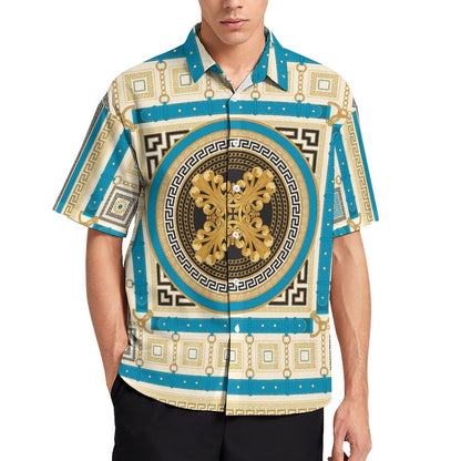 Men's Fashion Casual Printed Short Sleeve Shirts 2306100956