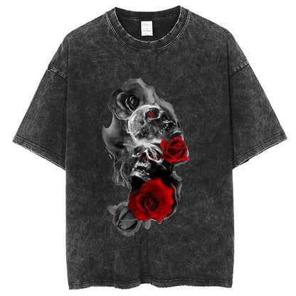 Unisex Vintage Solid Wash T-Shirts 2305104082