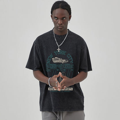 Unisex Vintage Solid Wash T-Shirts 2305101592