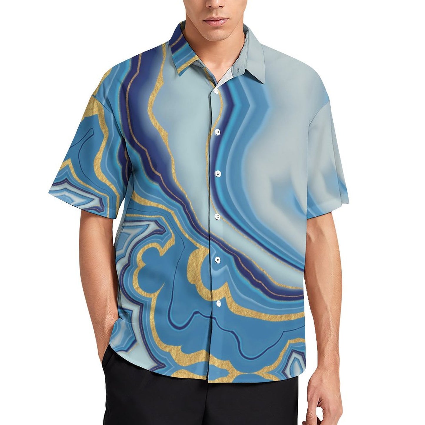 Men's Hawaiian Print Resort Shirt 2305102186