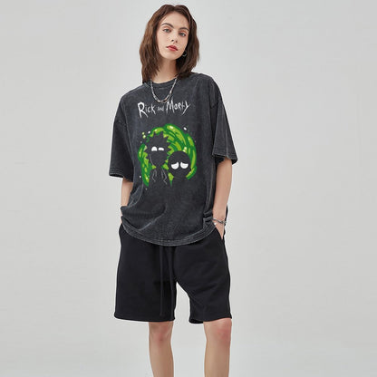 Unisex Vintage Solid Wash T-Shirts 2305103412