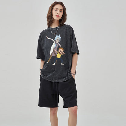 Unisex Vintage Solid Wash T-Shirts 2305103526