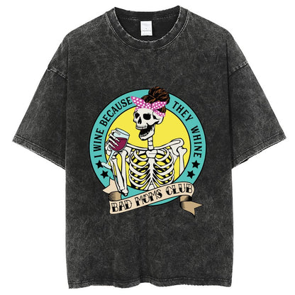Unisex Vintage Solid Wash T-Shirts 2305104099