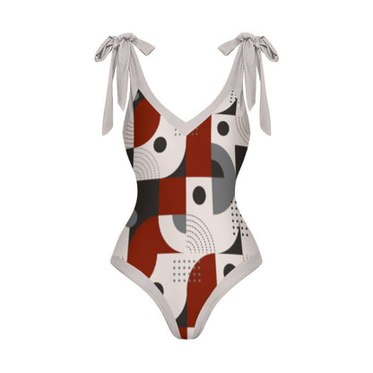 Casual Printed One-Piece Swimsuit And Cover Up 2305102469