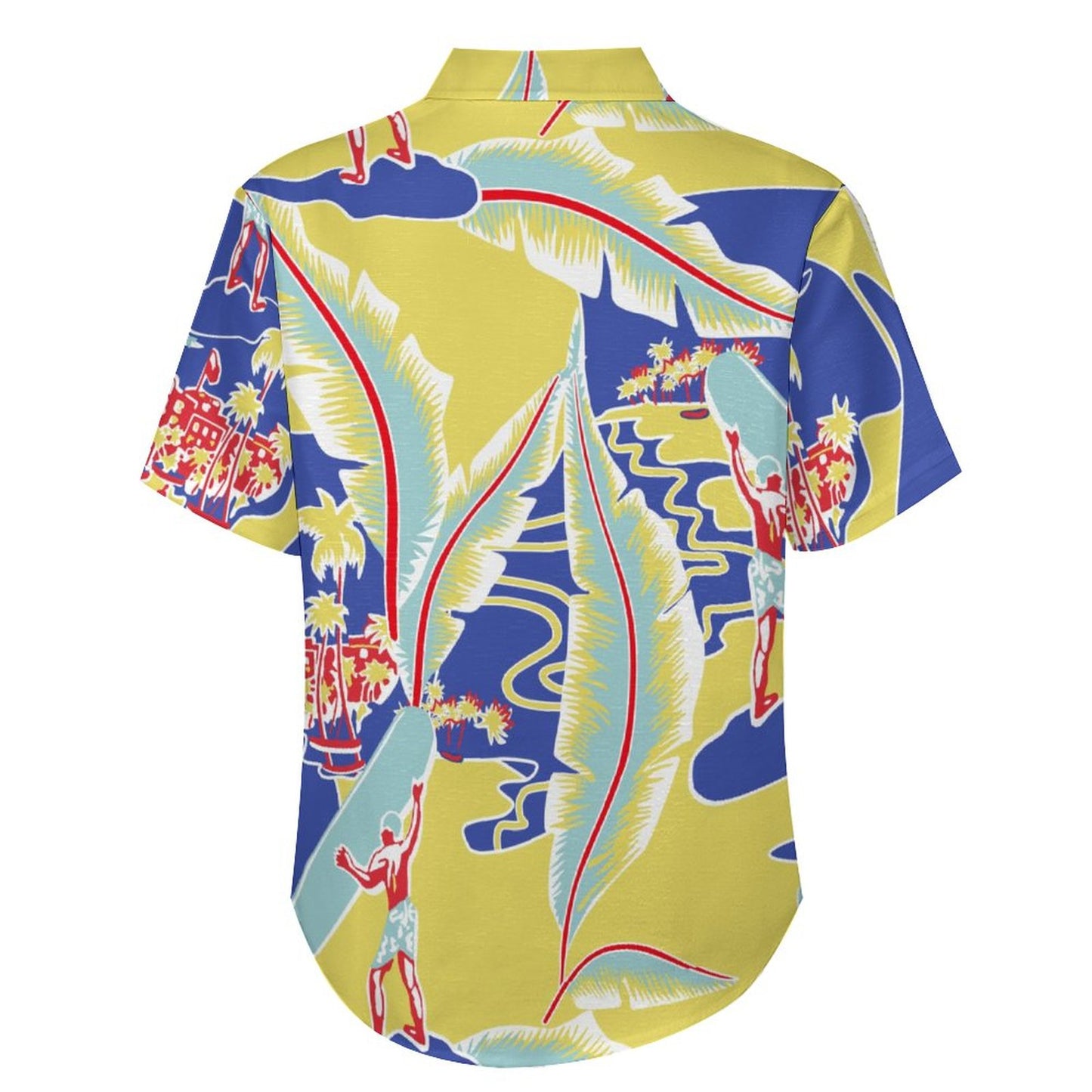 Men's Tropical Plant Print Vacation Hawaiian Shirt 2306104579