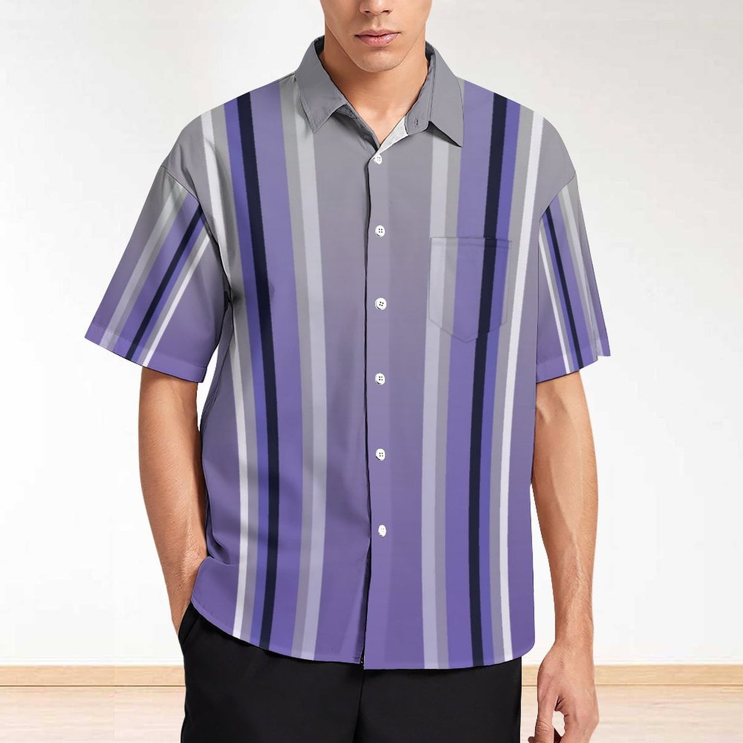 Men's Hawaiian Print Resort Shirt 2305100186