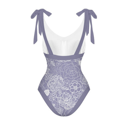 Casual Printed One-Piece Swimsuit And Cover Up 2305102478