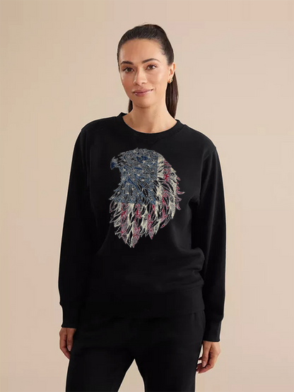 Unisex Round Neck Casual Printed Long Sleeve Sweatshirt