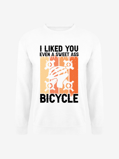 Unisex Round Neck Casual Bicycle Printed Long Sleeve Sweatshirt