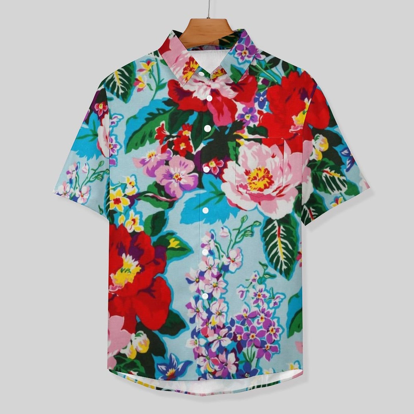 Men's Botanical Art Print Vacation Hawaiian Shirt 2305106644