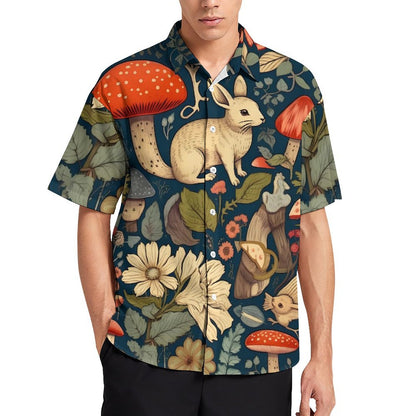 Men's Fashion Casual Printed Short Sleeve Shirts 2305106989