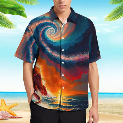 Men's Hawaiian Print Resort Shirt 2305101778