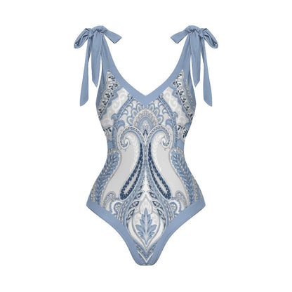 Casual Printed One-Piece Swimsuit And Cover Up 2305103387