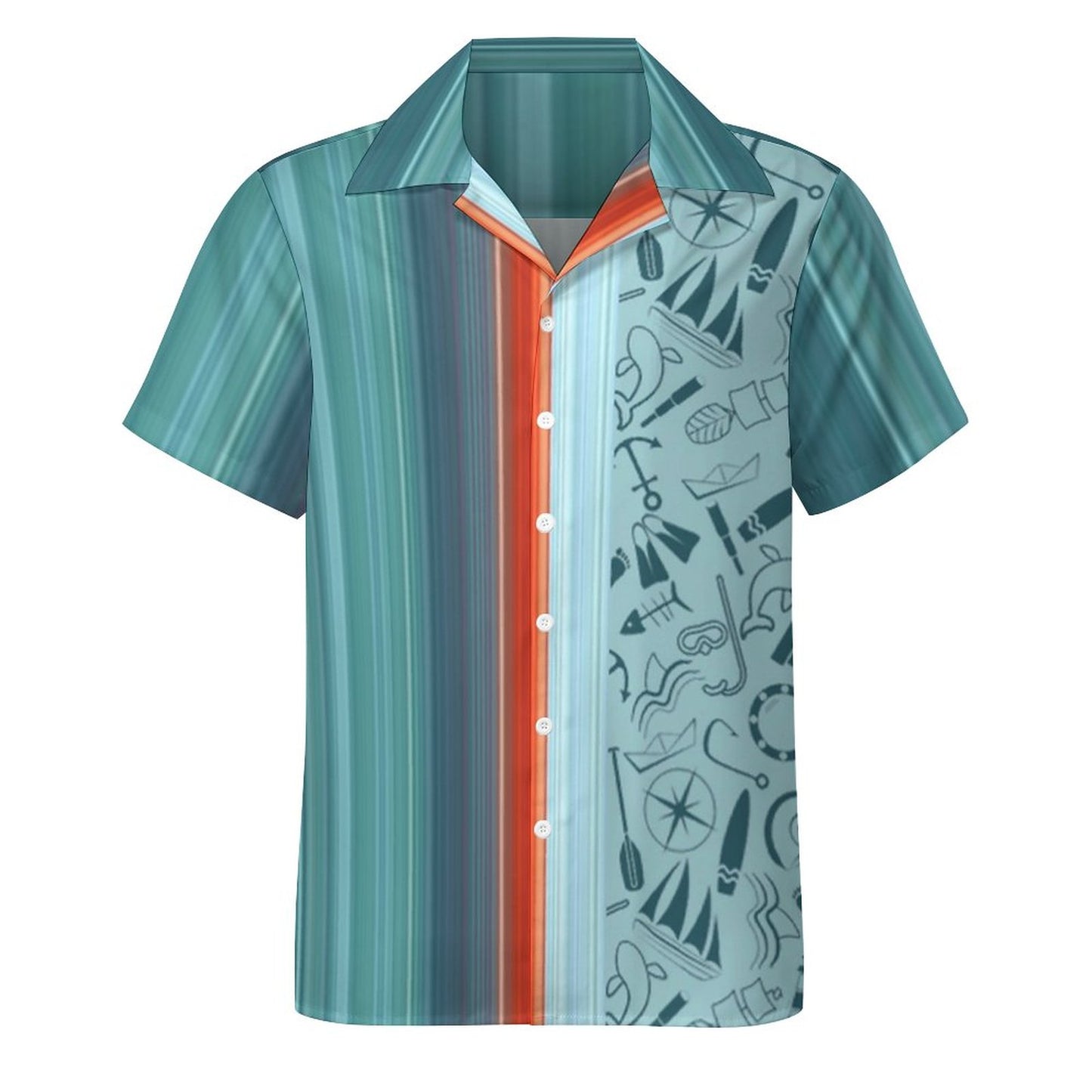 Men's Hawaiian Print Casual Shirt 2304104642