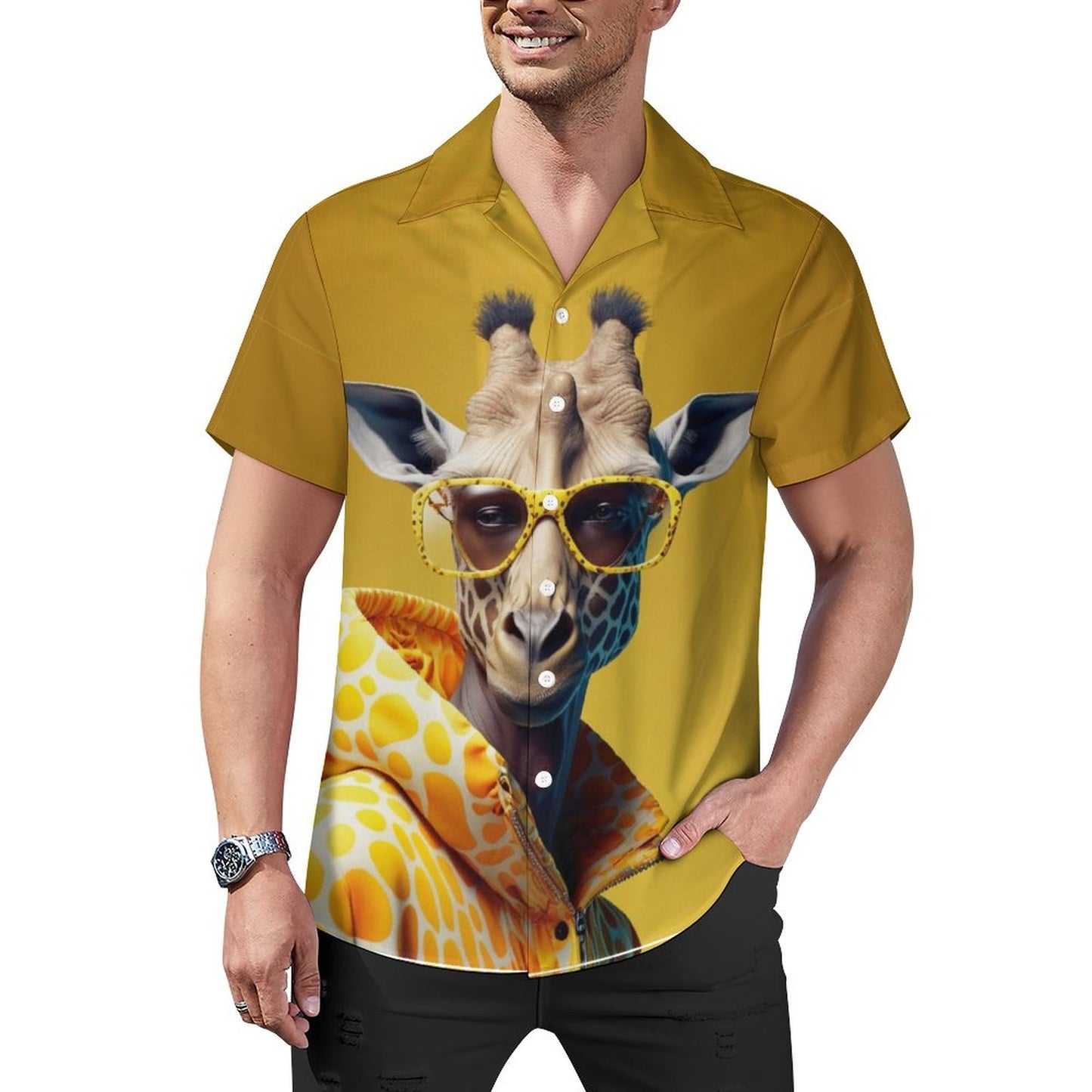 Men Hawaiian Casual Short Sleeve Shirt 2306101611