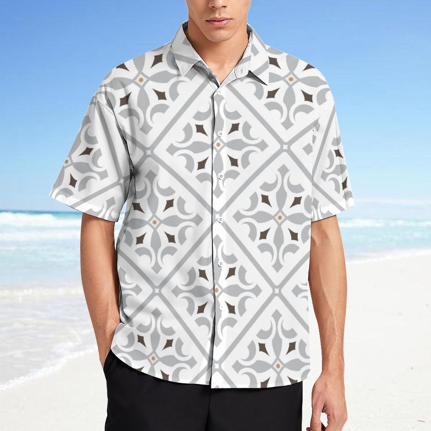 Men's Fashion Casual Printed Short Sleeve Shirts 2306100445