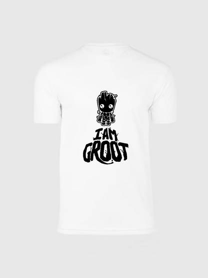 Men's Casual Groot Marvel Printed Round Neck Short Sleeve T-Shirt