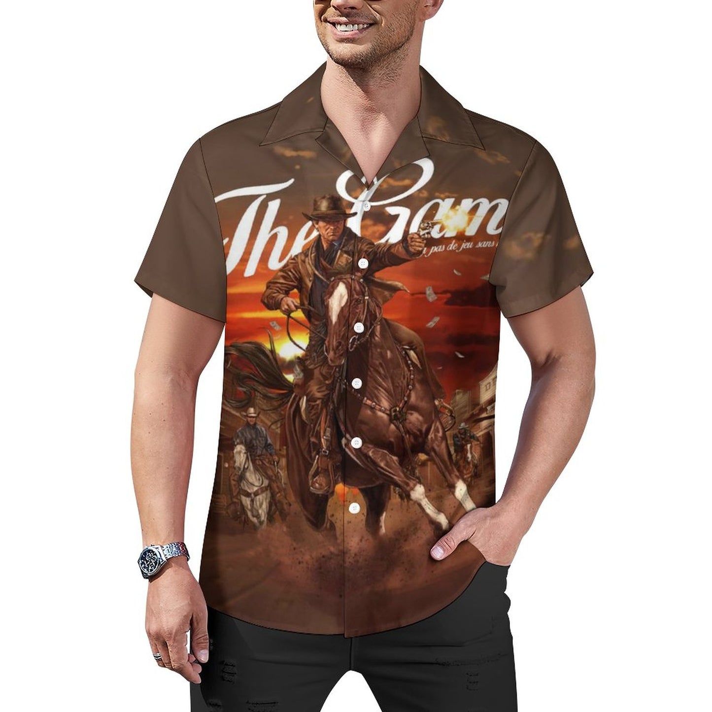 Men's Hawaiian Casual Short Sleeve Shirt 2305101806