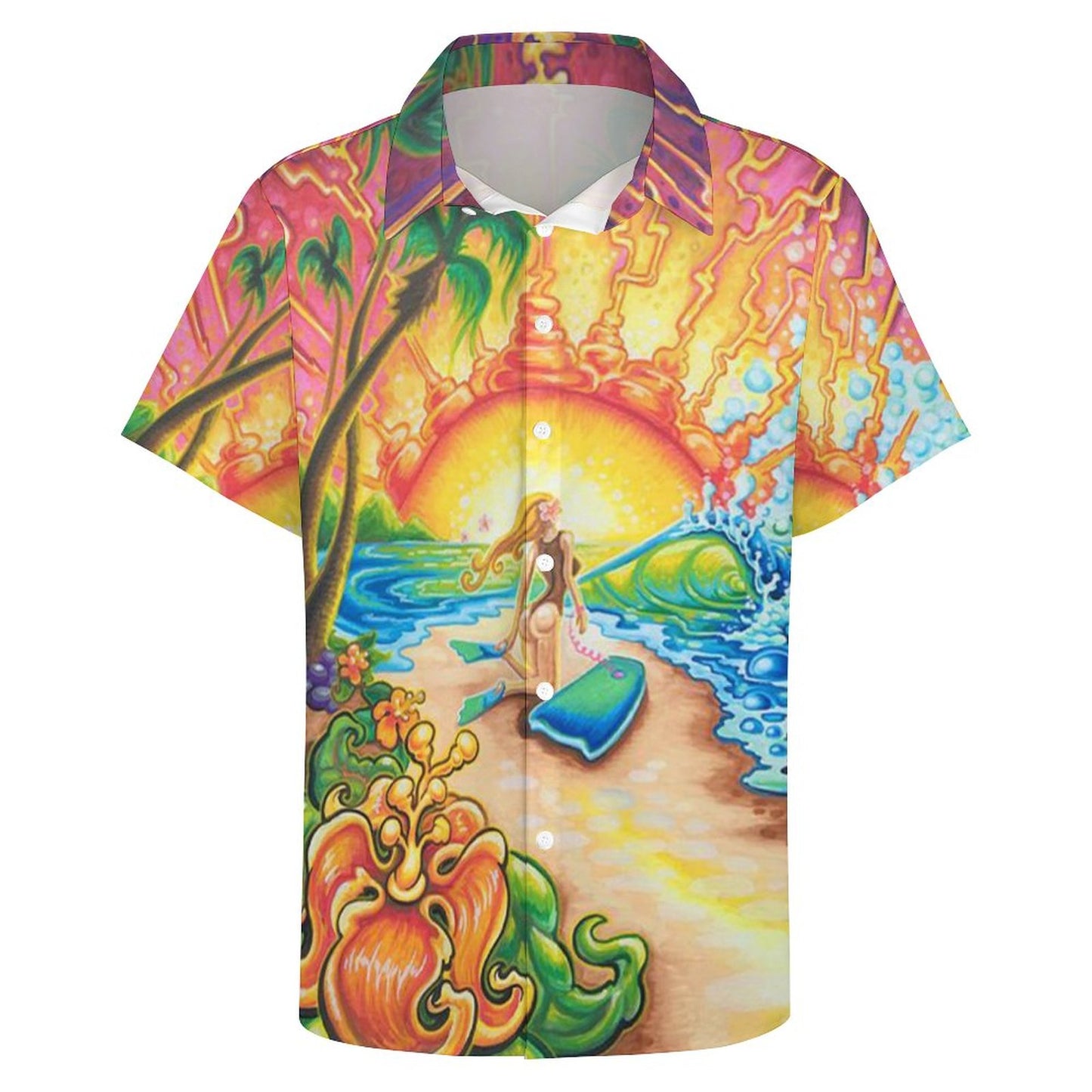 Men's Hawaiian Print Resort Shirt 2305101688