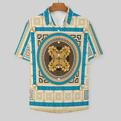 Men's Fashion Casual Printed Short Sleeve Shirts 2306100956