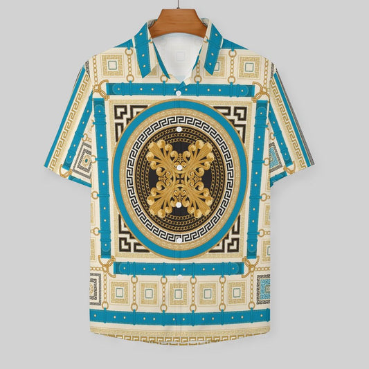 Men's Fashion Casual Printed Short Sleeve Shirts 2306100956