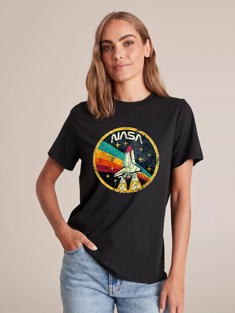 Unisex Round Neck Casual Printed Short Sleeve T-Shirt