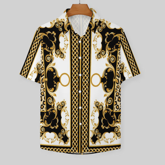 Men's Fashion Casual Printed Short Sleeve Shirts 2306100957