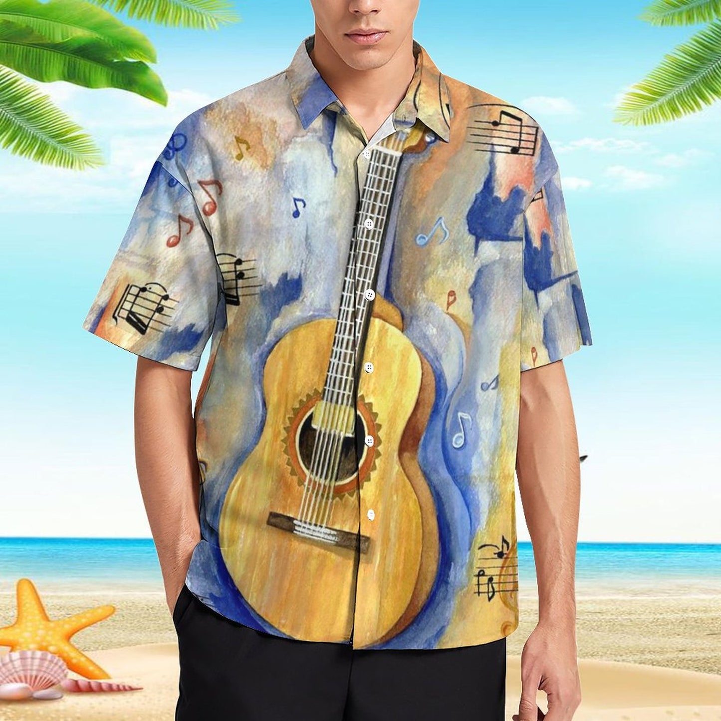Men's Hawaiian Print Resort Shirt 2305102025