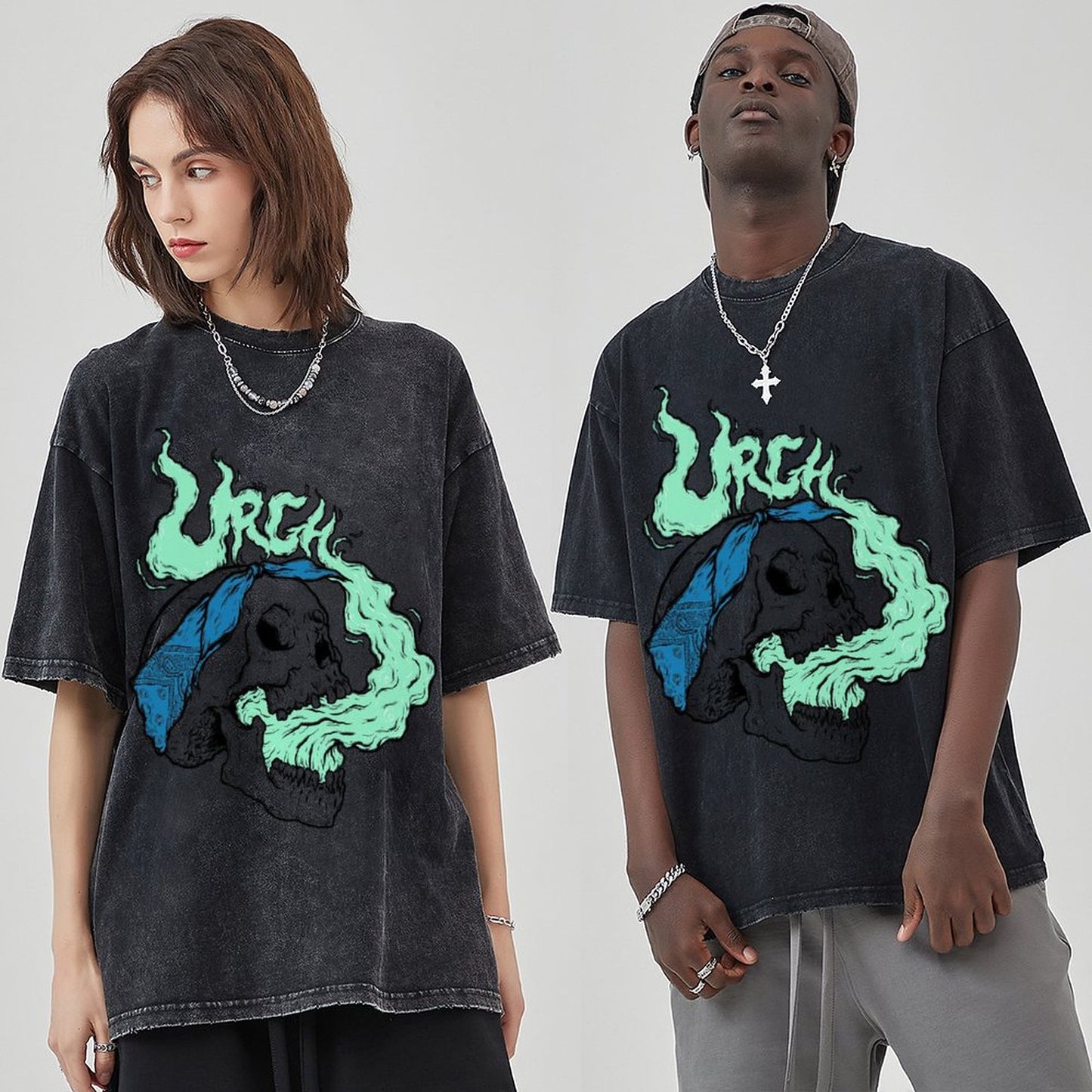 Unisex Vintage Solid Wash T-Shirts 2305101603