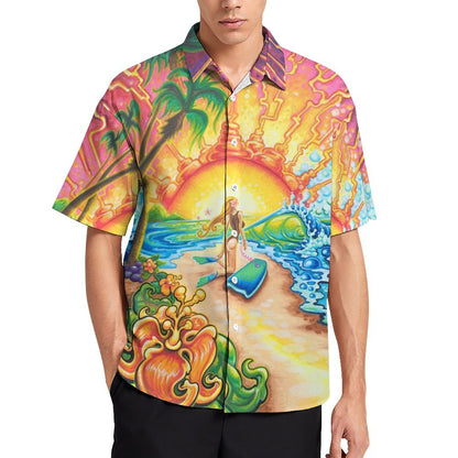 Men's Hawaiian Print Resort Shirt 2305101688