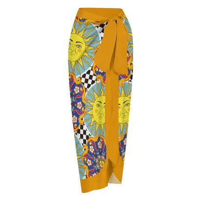 Fashion Printed One Piece Swimsuit And Cover Up 2305104983