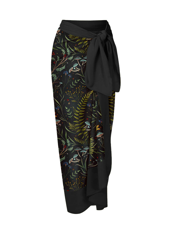 Garden Forest Printed One Piece And Skirt