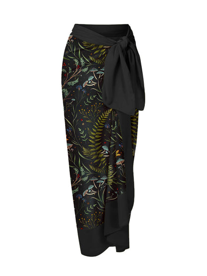 Garden Forest Printed One Piece And Skirt