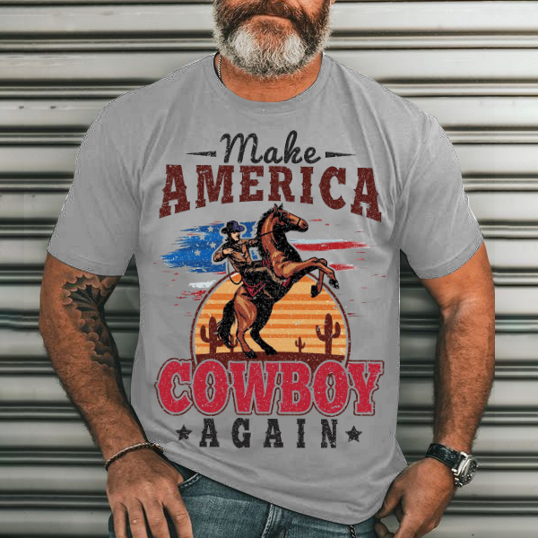 Cowboys Men's Casual Printed T-Shirt