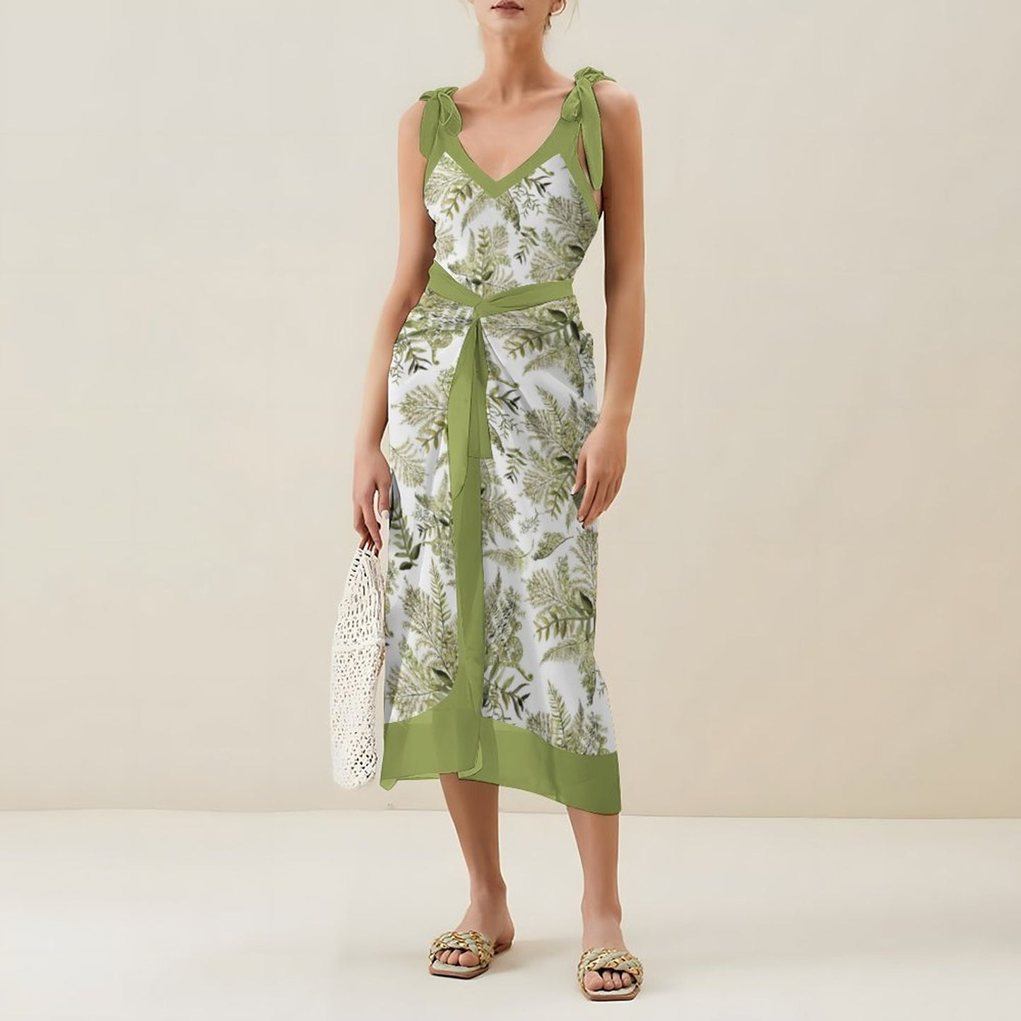 Casual Printed One-Piece Swimsuit And Cover Up 2305102670