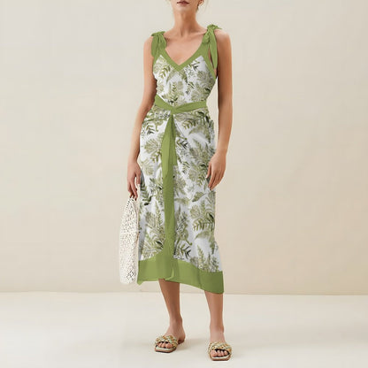 Casual Printed One-Piece Swimsuit And Cover Up 2305102670