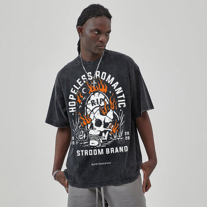 Unisex Vintage Solid Wash T-Shirts 2305101602