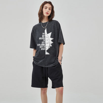 Unisex Vintage Solid Wash T-Shirts 2305103021