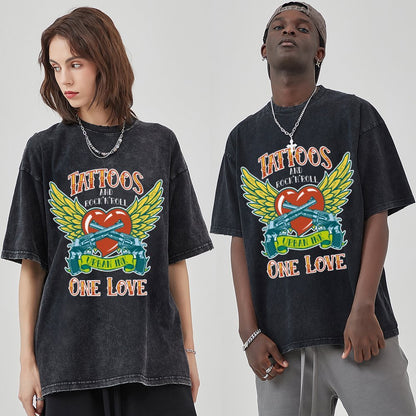 Unisex Vintage Solid Wash T-Shirts 2305102638