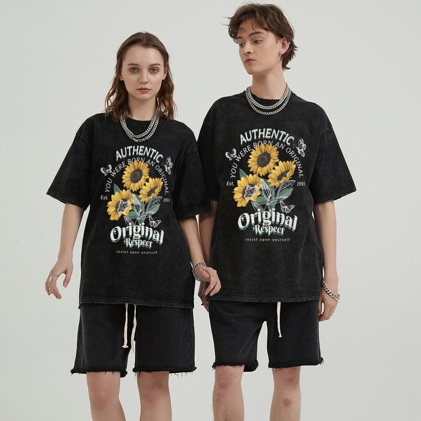 Unisex Vintage Solid Wash T-Shirts 2305101926