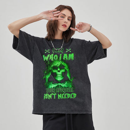 Unisex Vintage Solid Wash T-Shirts 2305104070