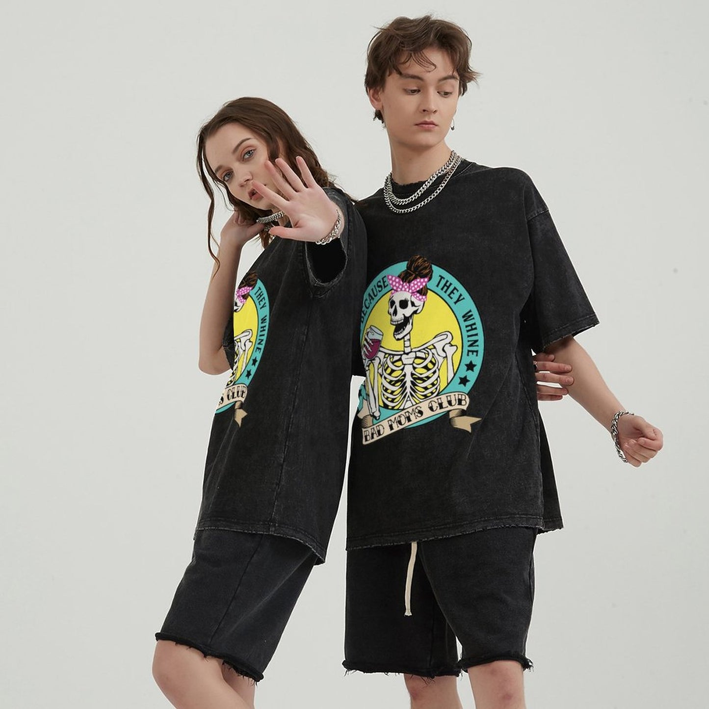 Unisex Vintage Solid Wash T-Shirts 2305104099