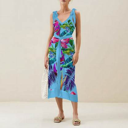 Casual Printed One Piece Swimsuit And Cover Up 2306102468