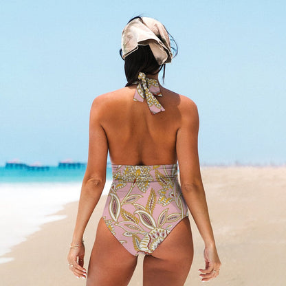 Casual Printed One Piece Swimsuit And Cover Up 2306101707