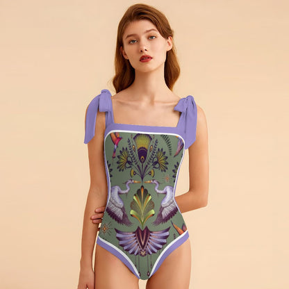 Fashion Printed One Piece Swimsuit And Cover Up 2306100619