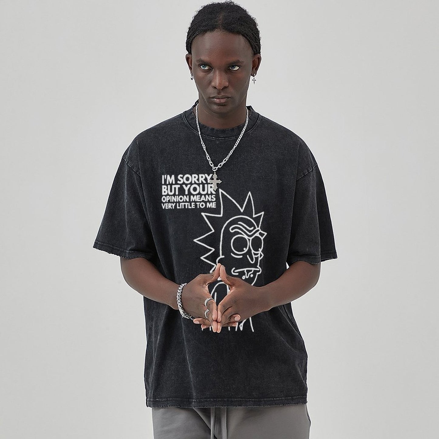 Unisex Vintage Solid Wash T-Shirts 2305103415