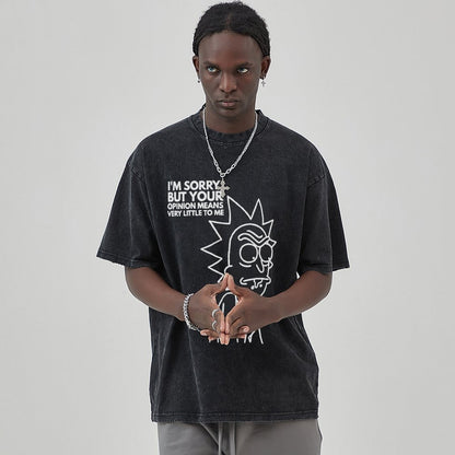 Unisex Vintage Solid Wash T-Shirts 2305103415
